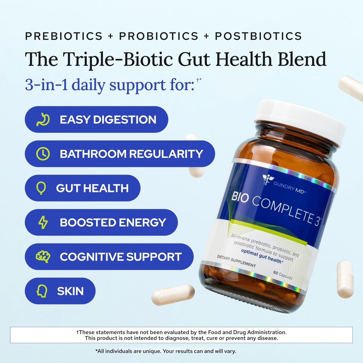 Gundry MD Bio Complete 3 and Total Restore Bundle